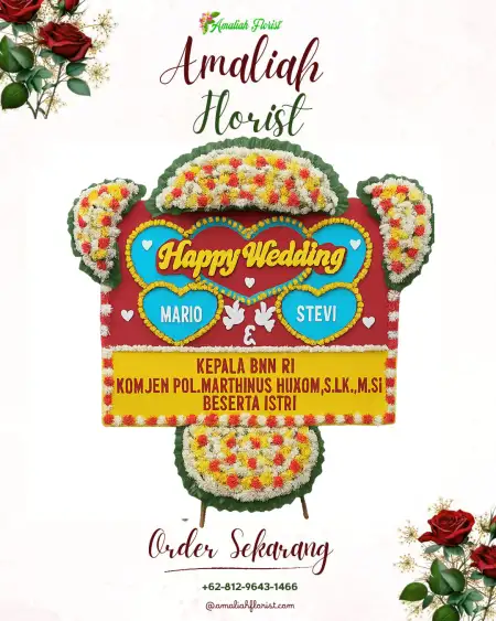 Papan Bunga Pernikahan Sinarbentang